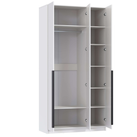 Шкаф 3-х створчатый 67.12 Брандо, МДФ белый (h 238 см)  