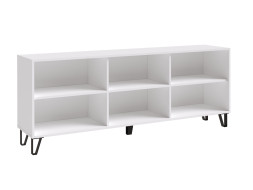 Тумба ТВ Ливерпуль, белый/бетон темный